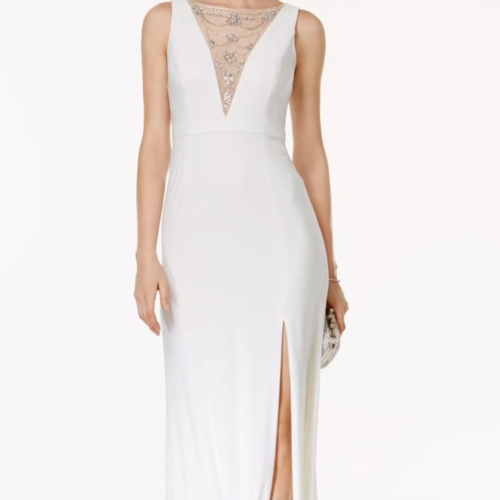 White maxi dress